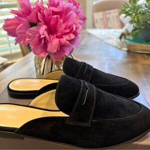 Ann Taylor Suede Loafer Slide sz 9.5